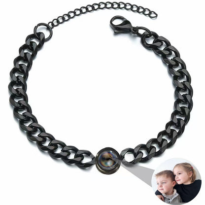 Photo Projection Cuban Bracelet
