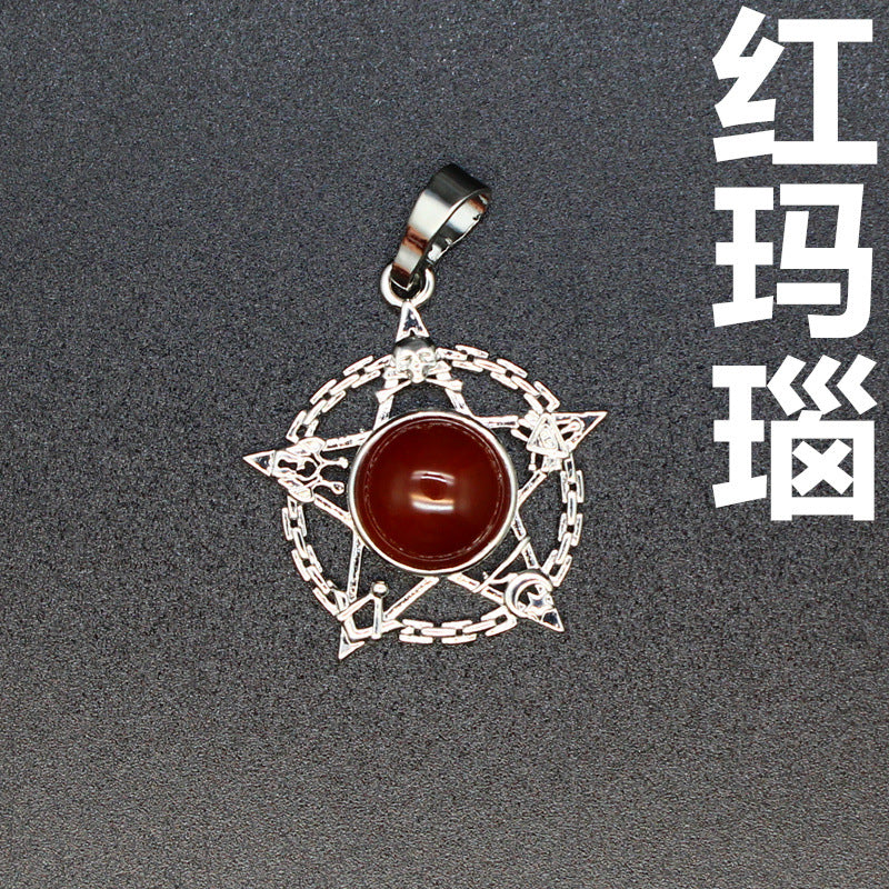 Evil Eye Malachite Pendant