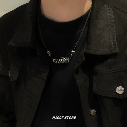 Hip Hop Ethnic Braided Elastic Necklace