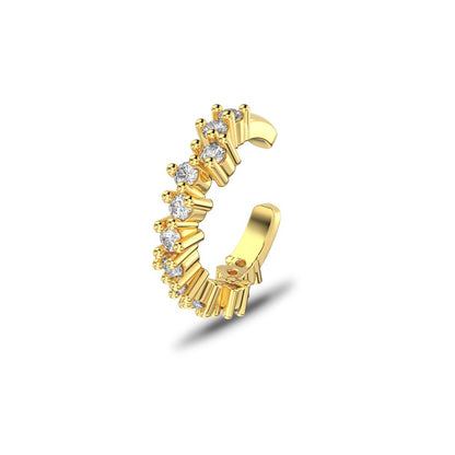 Fashionable and personalized shining zircon ear clips - jewelryweilin