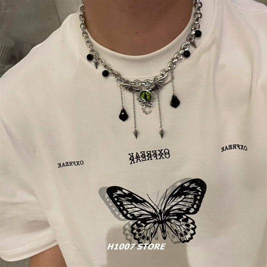 Hip Hop Dark Demon Eye Necklace