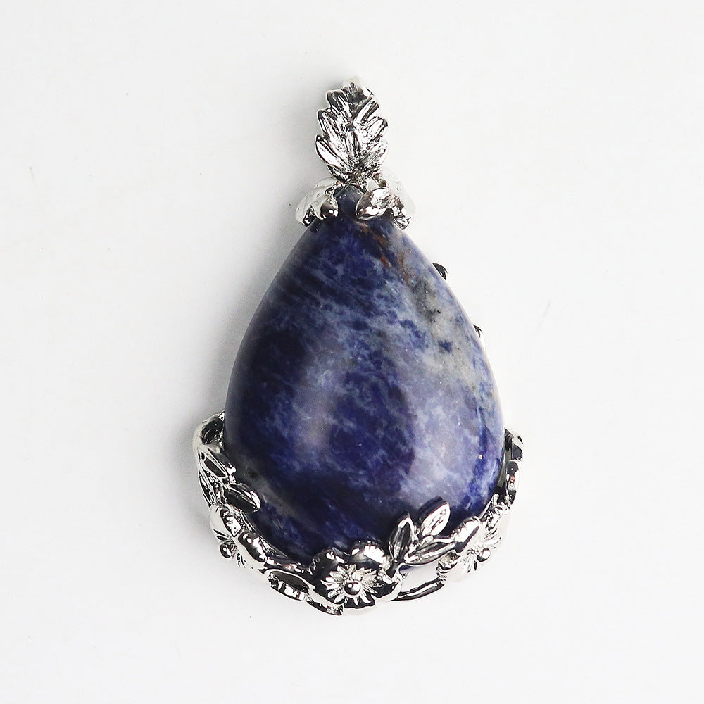 Amethyst Teardrop Clip Pendant