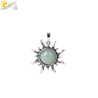 Vintage Amethyst Sunflower Pendant