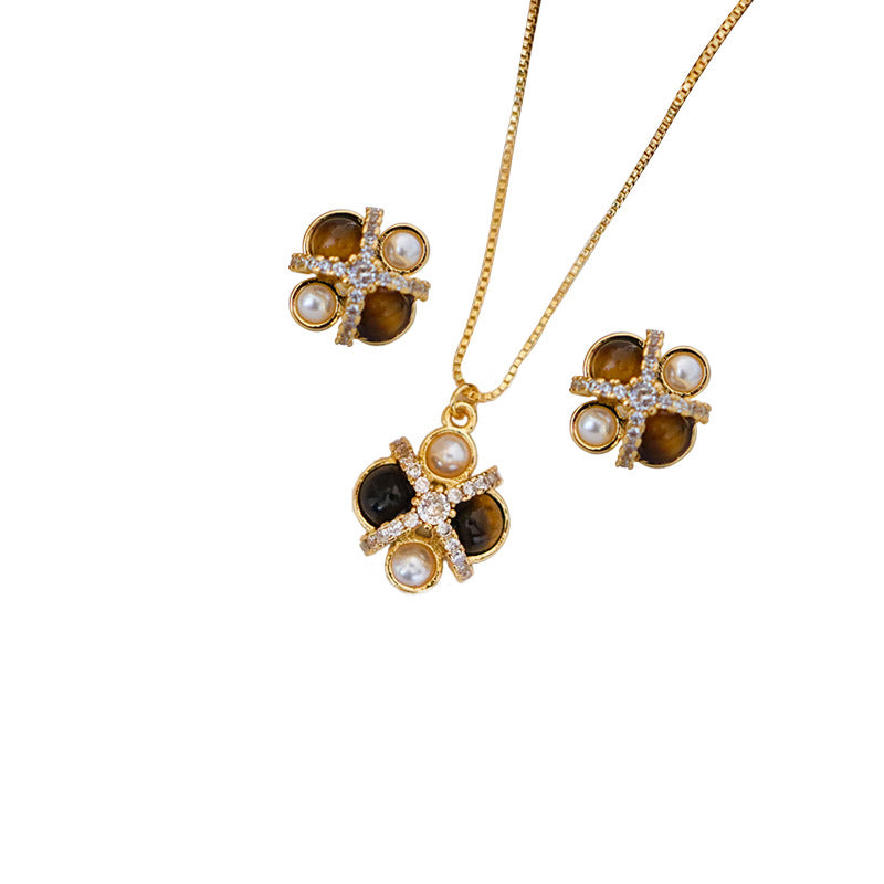 Luxury zircon necklace for women - jewelryweilin