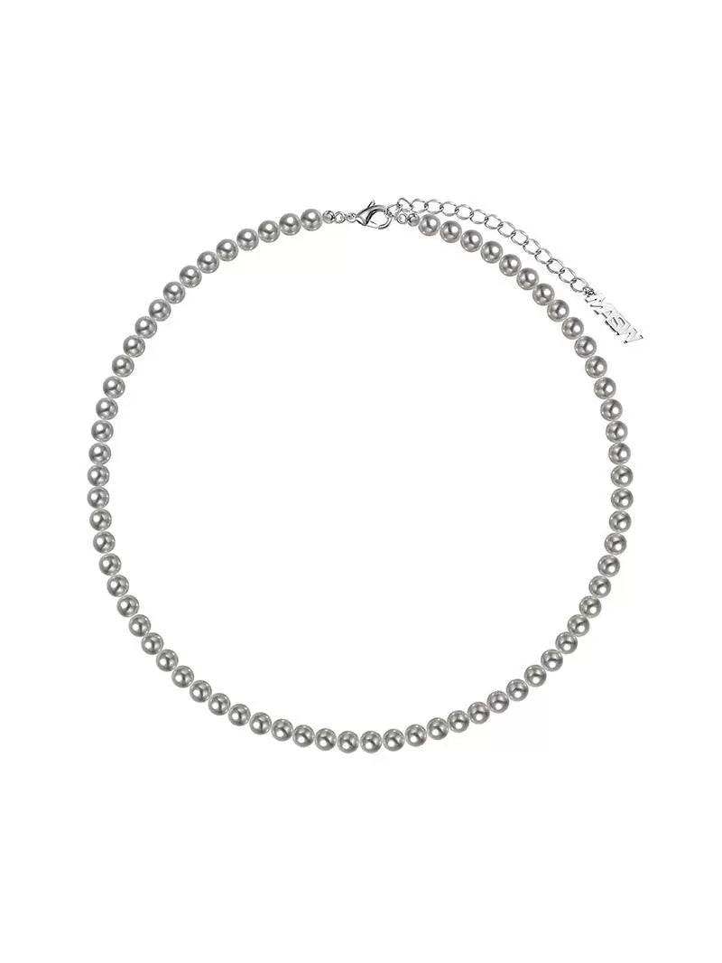 Highlight gray pearl necklace