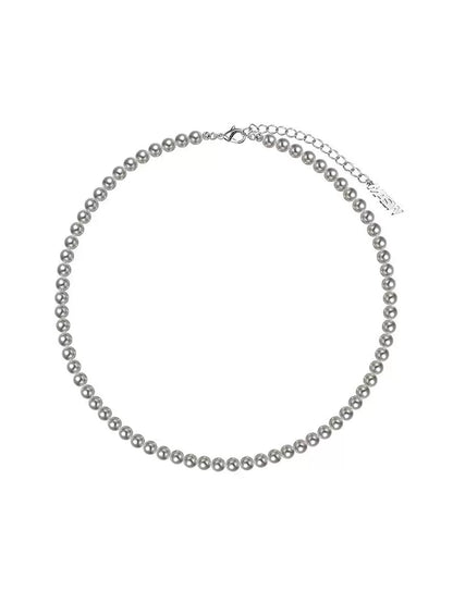 Highlight gray pearl necklace
