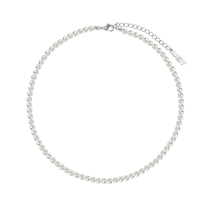 Highlight gray pearl necklace