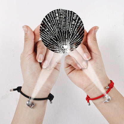 Pulsera de pareja con proyección de fotos