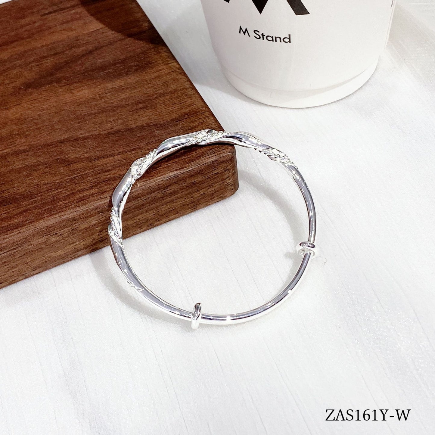 Fashion push slide sterling silver bracelet