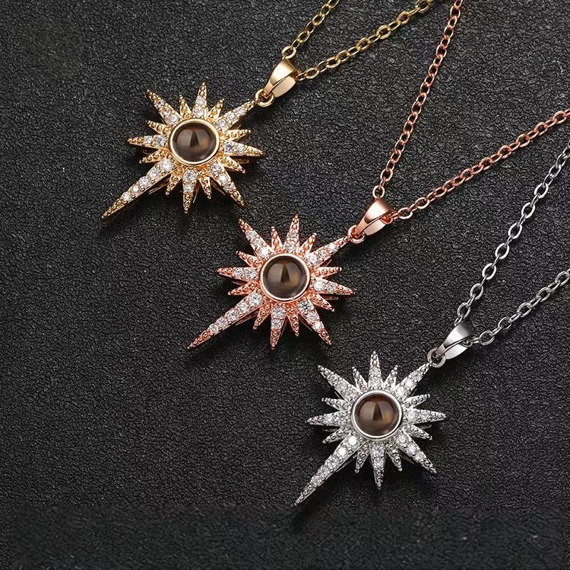 Collar de estrellas con proyección de fotos