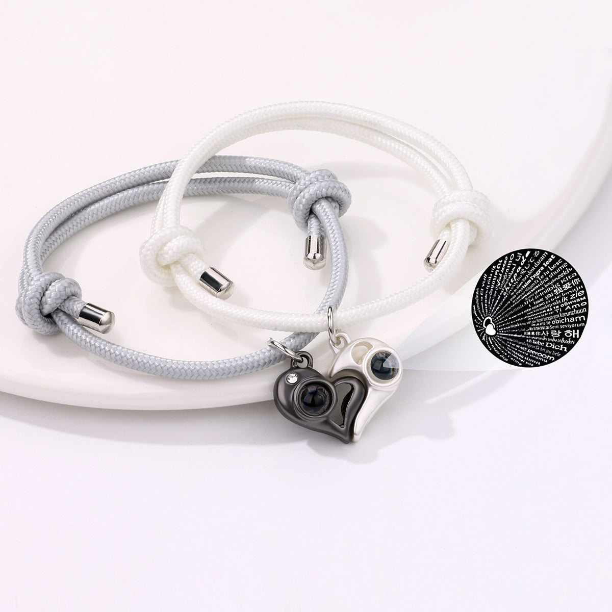 Alloy luminous couple bracelet