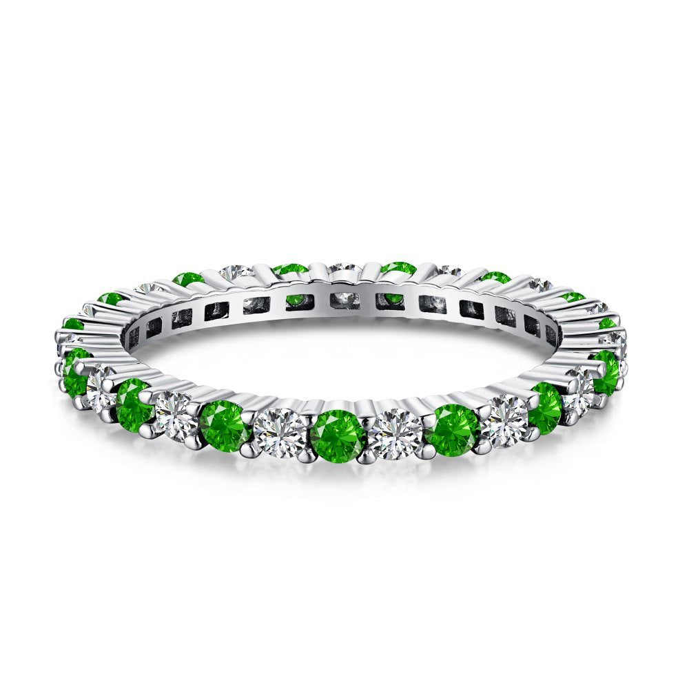 Retro high-end zircon emerald ring - jewelryweilin