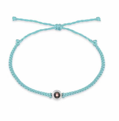 Photo projection woven rope bracelet