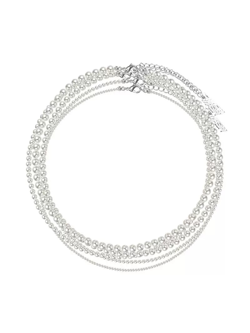 Highlight gray pearl necklace