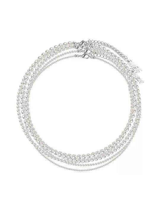 Highlight gray pearl necklace