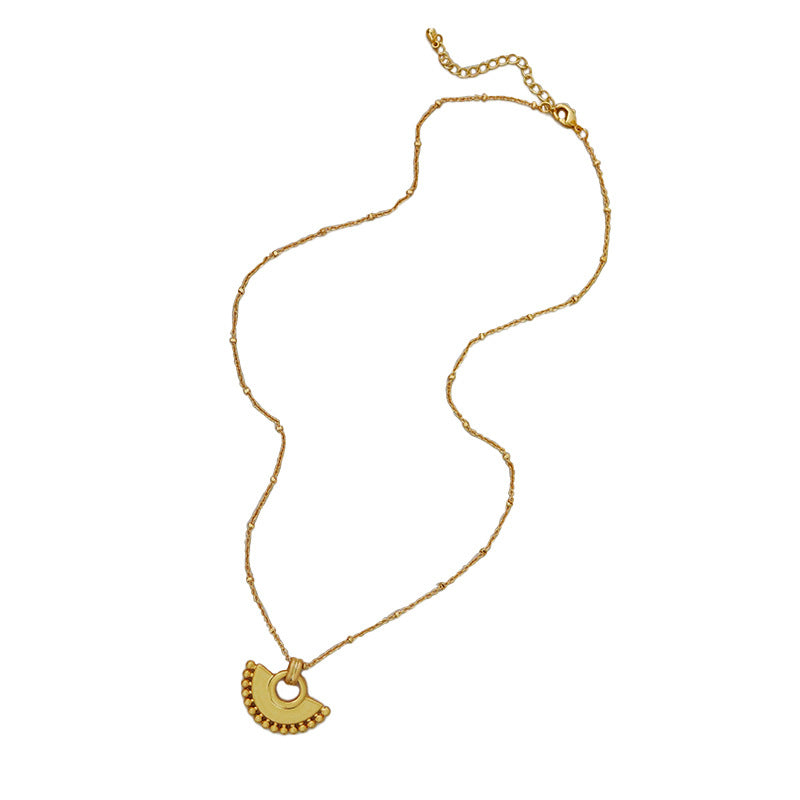 Retro Chinese style personalized fan necklace for women - jewelryweilin