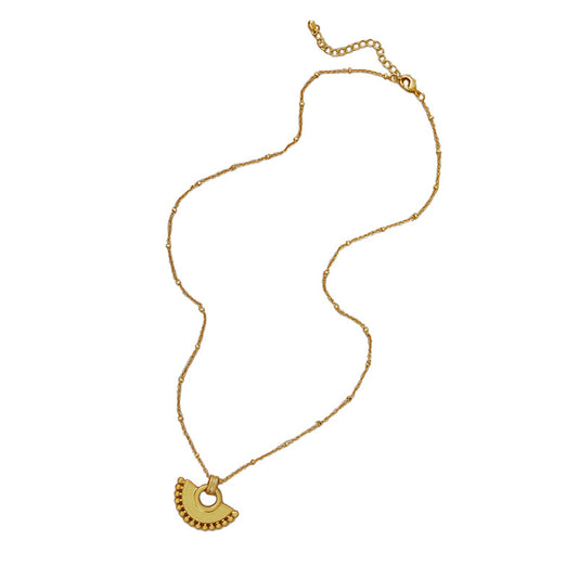 Retro Chinese style personalized fan necklace for women - jewelryweilin