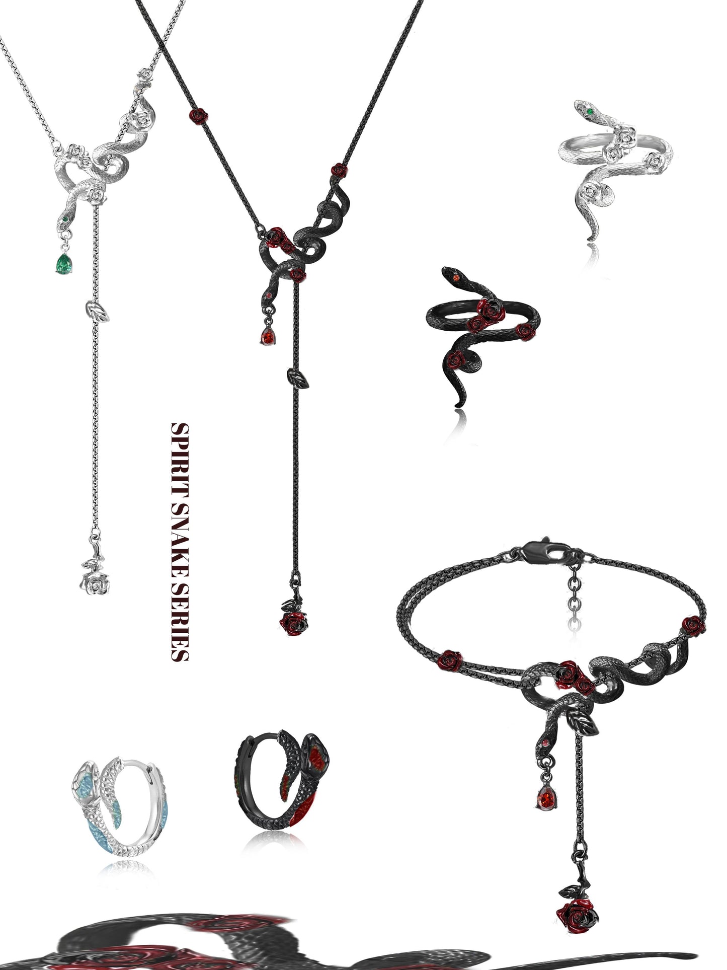 Serpentine rose bracelet