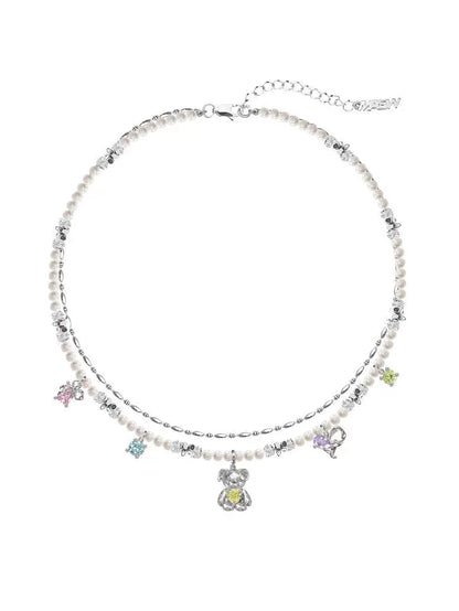 Millennial style cute bear necklace