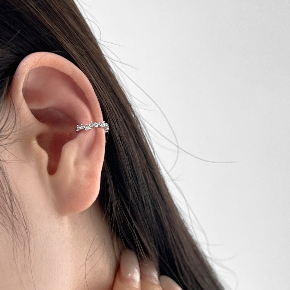 Fashionable and personalized shining zircon ear clips - jewelryweilin