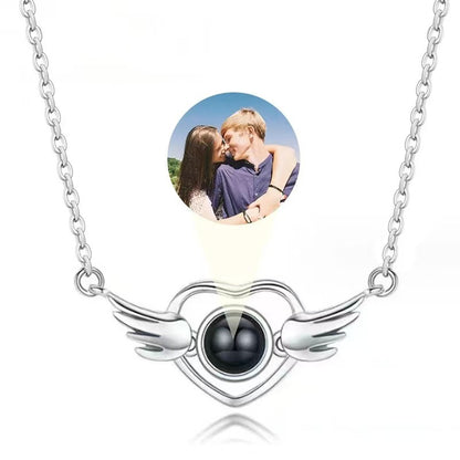 Photo Projection Heart Necklace