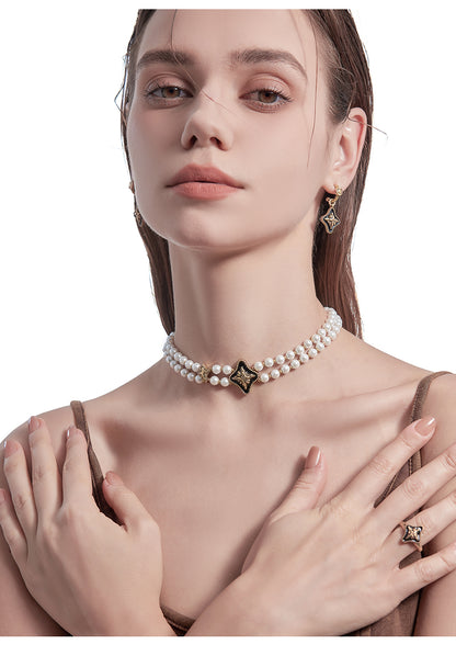 Starburst layered necklace