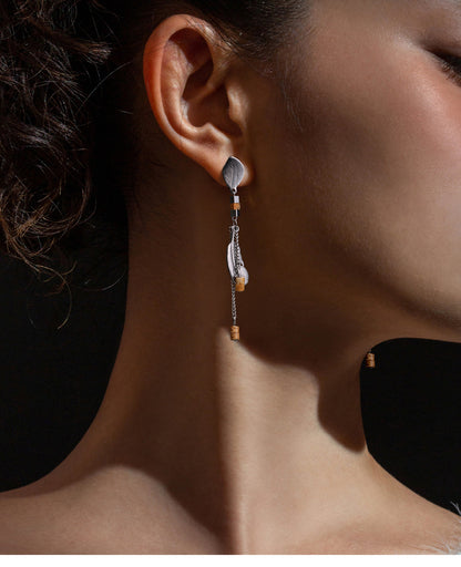 Barley harvest earrings