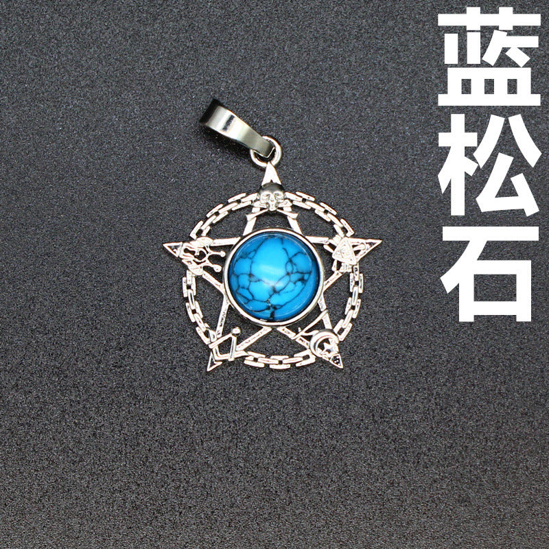 Evil Eye Malachite Pendant