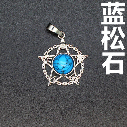 Evil Eye Malachite Pendant
