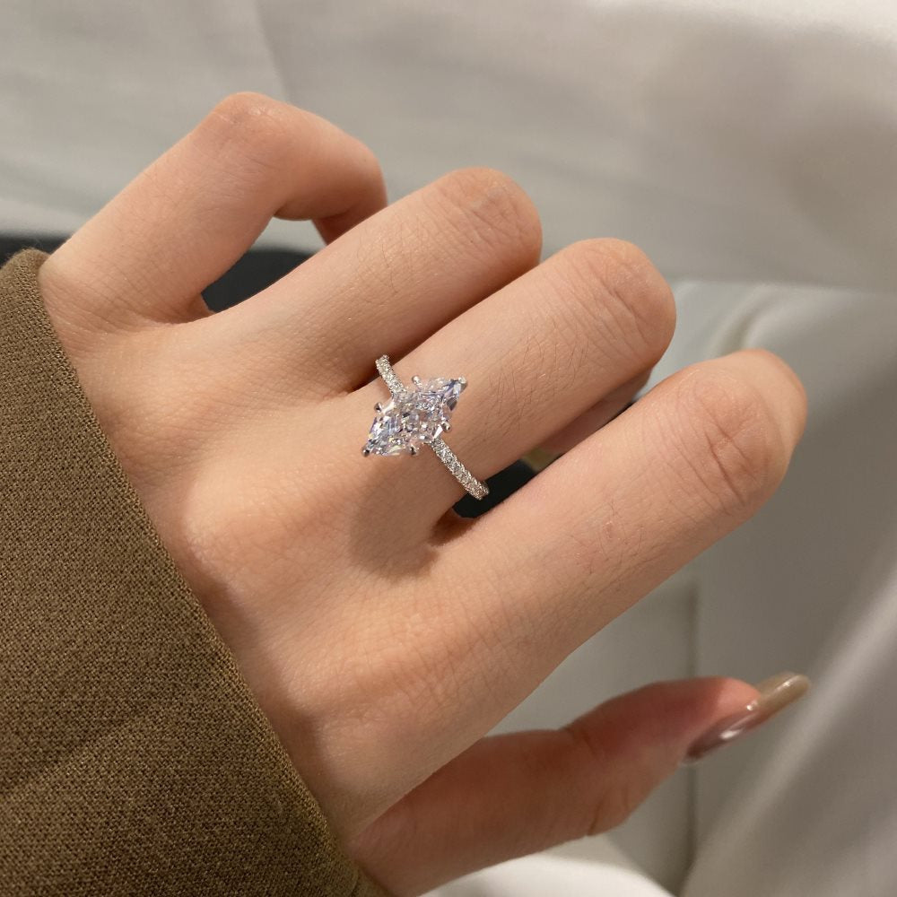 Temperament high carbon diamond stacking ring - jewelryweilin