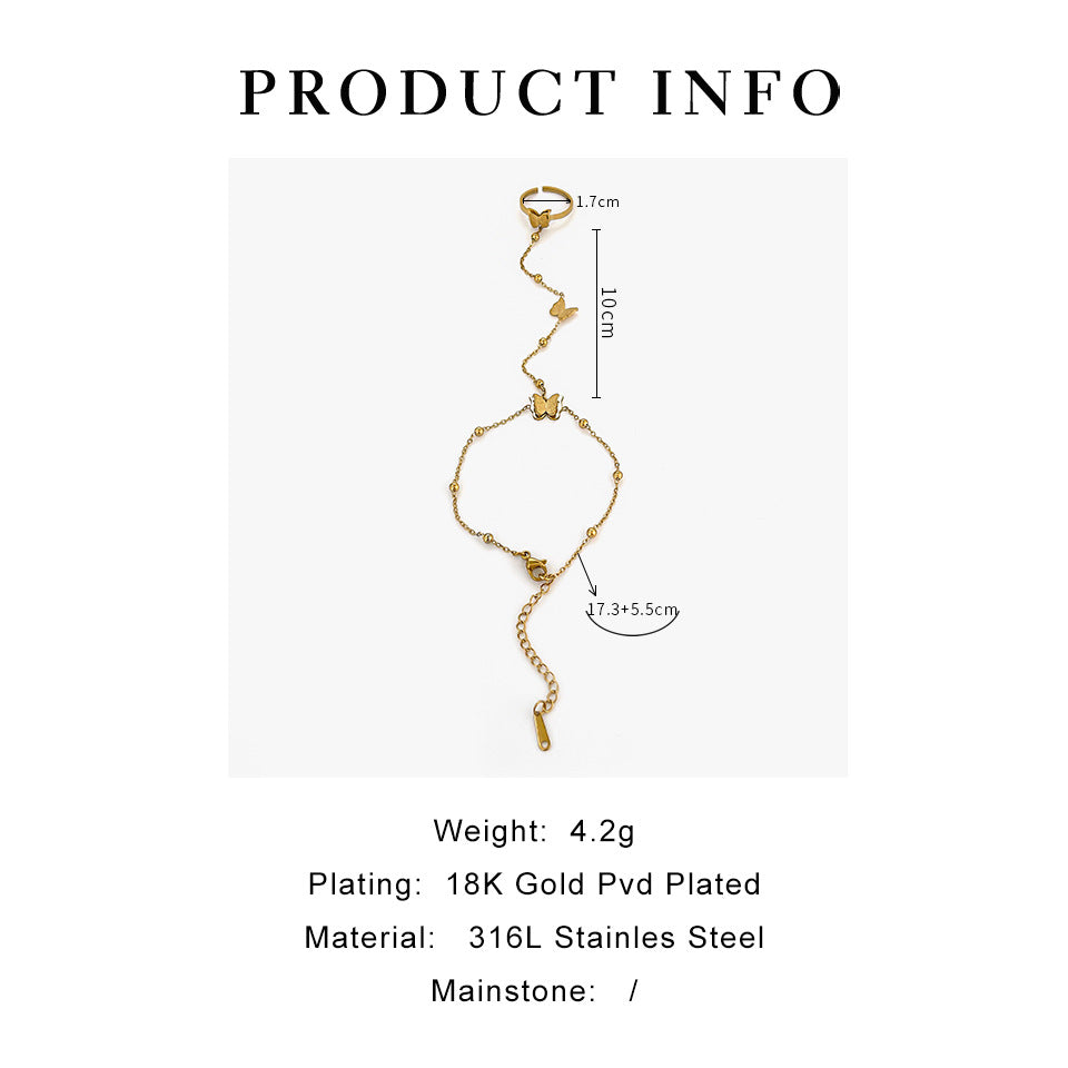 Design three-dimensional frosted butterflyfinger chain