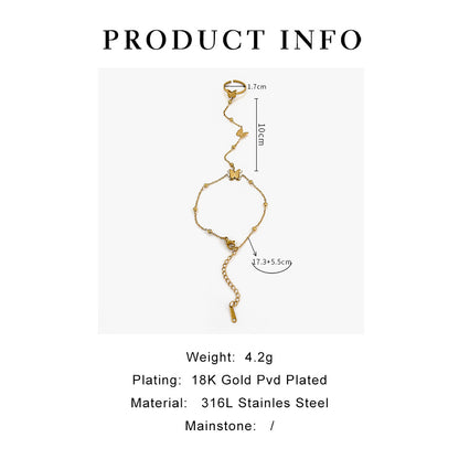 Design three-dimensional frosted butterflyfinger chain