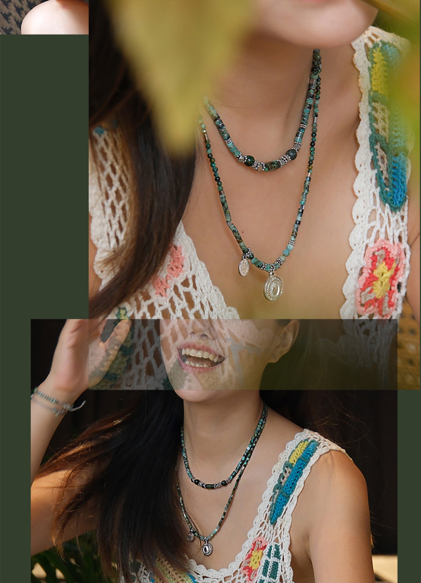 Green Dreamy Pendant Necklace