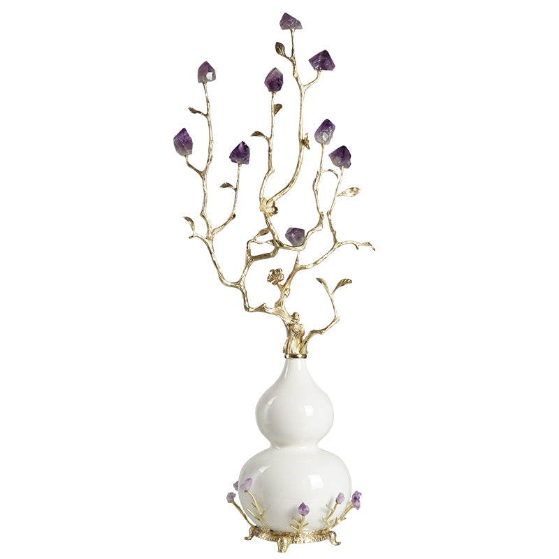New Chinese style gourd natural amethyst stone ornaments