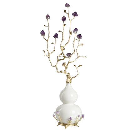 New Chinese style gourd natural amethyst stone ornaments