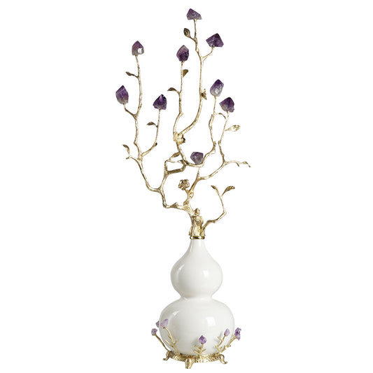New Chinese style gourd natural amethyst stone ornaments