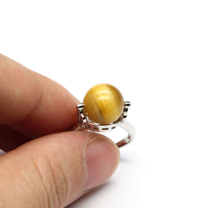 Natural stone lucky beads ring