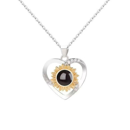 Photo Projection Heart Necklace