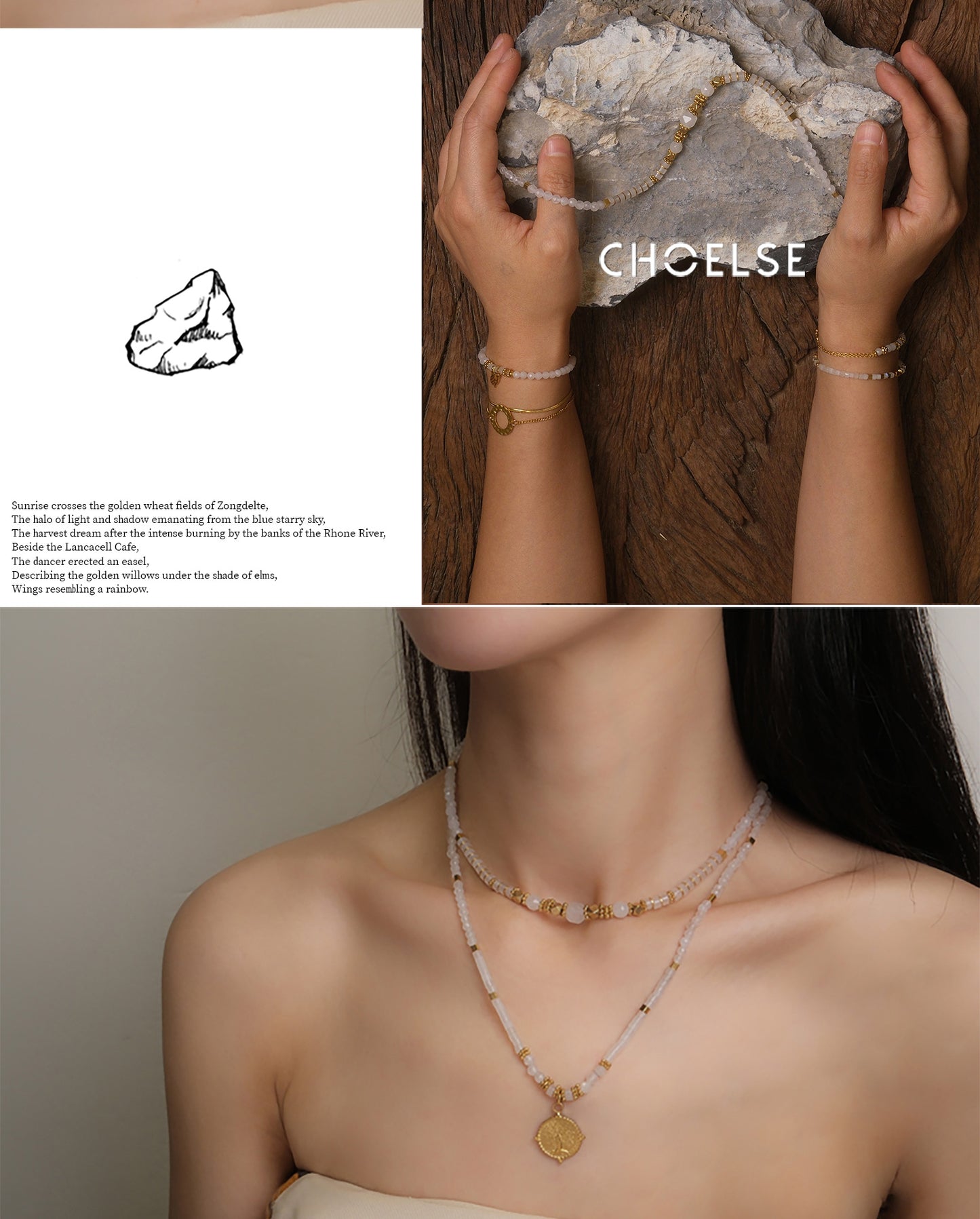 Pure white jade necklace