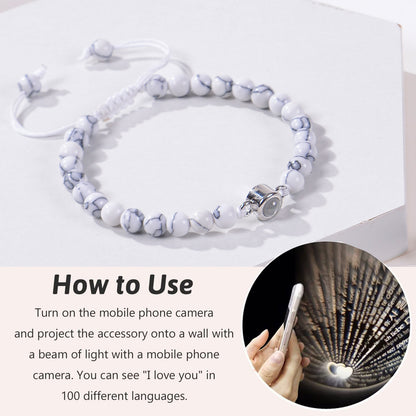 Photo projection turquoise bracelet