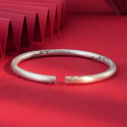 Vintage rotating auspicious cloud sterling silver bracelet