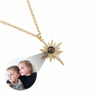 Collar de estrellas con proyección de fotos