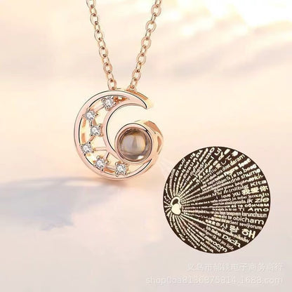 Photo projection eachother necklace