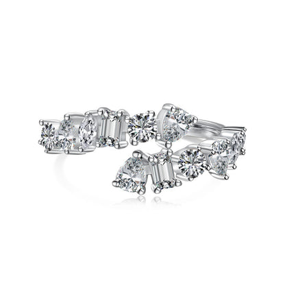 Fashionable and high-end sparkling diamond full diamond ring - jewelryweilin