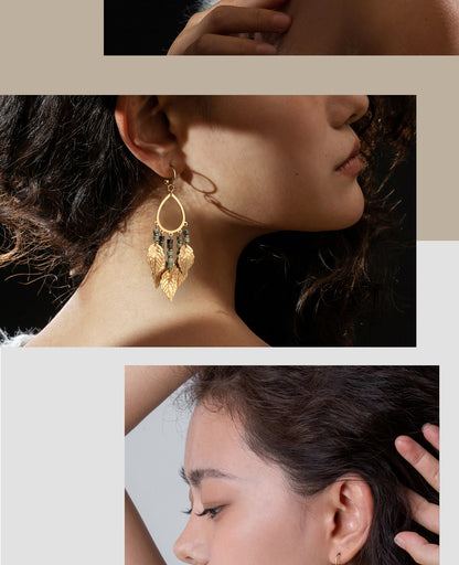 Ancient-style gold earrings