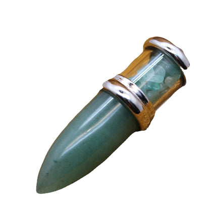 European and American Amethyst Bullet Pendant Necklace