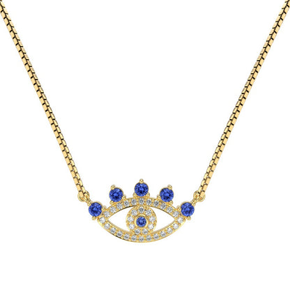Temperamental and high-end zircon eye necklace - jewelryweilin