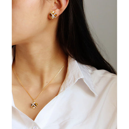 Luxury zircon necklace for women - jewelryweilin