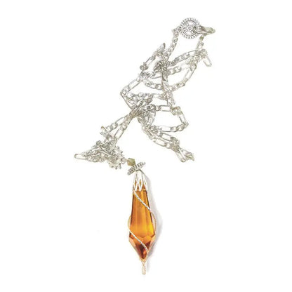 Mysterious Citrine Pendulum Necklace Pendant