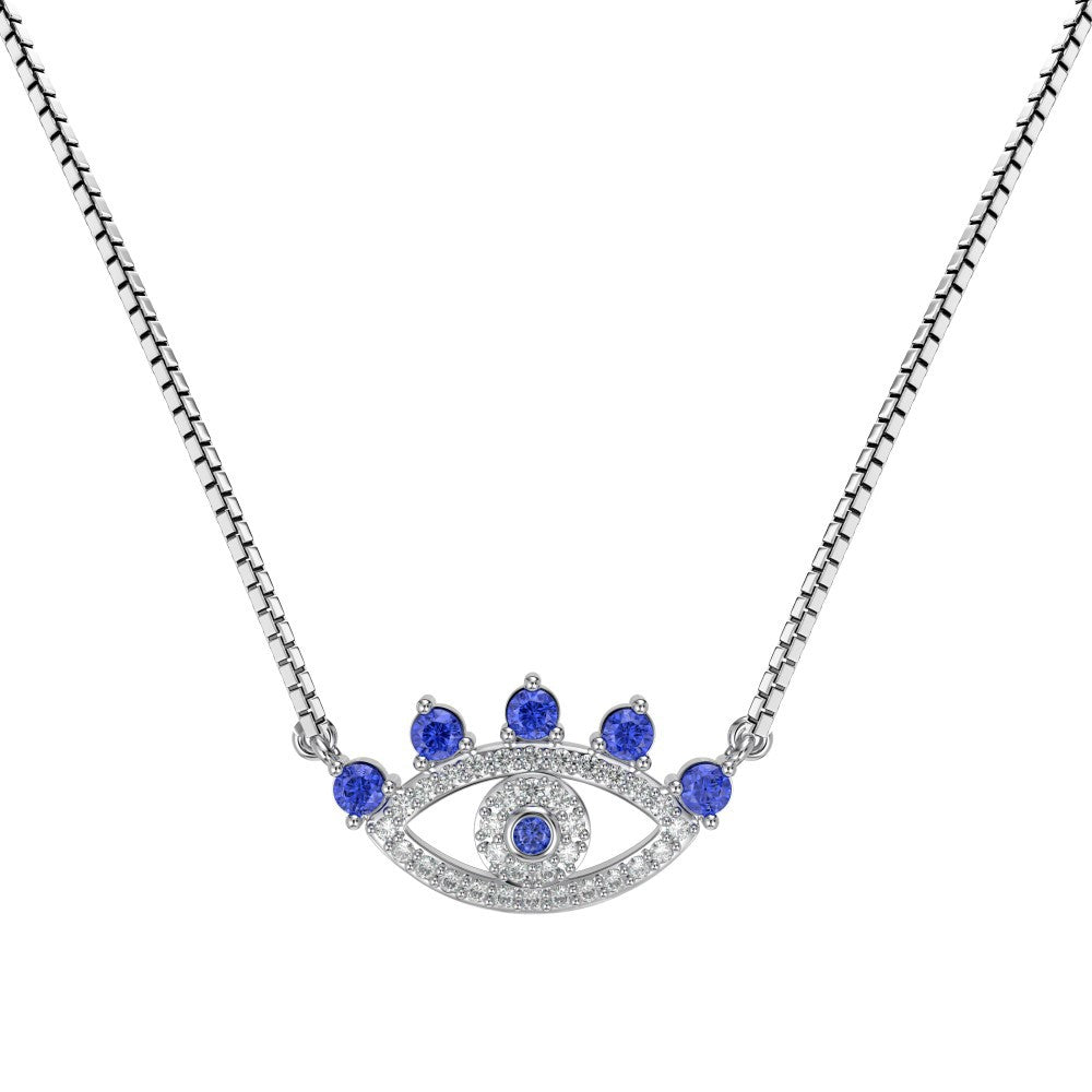 Temperamental and high-end zircon eye necklace - jewelryweilin